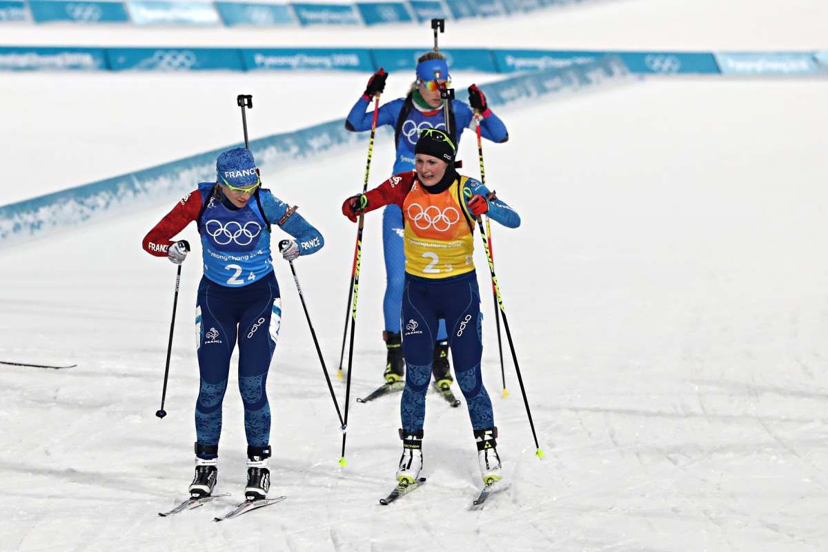 Победа белорусок в биатлонной эстафете