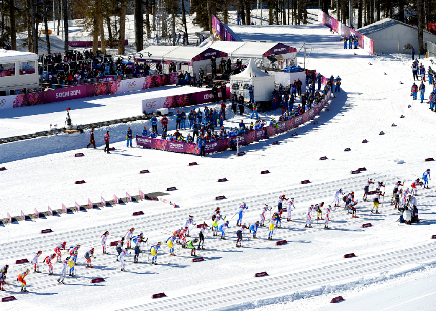 Норвежско-шведский пьедестал в женском скиатлоне
