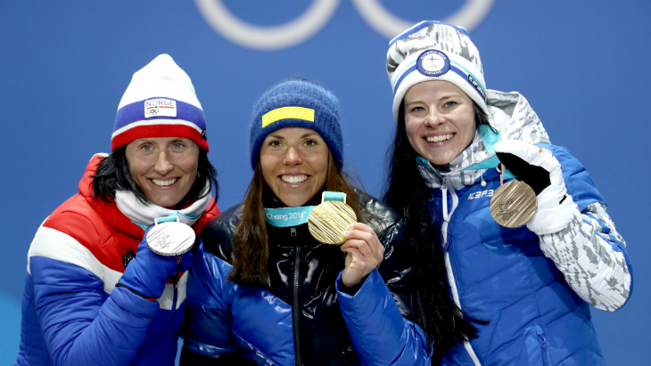 Марит Бьорген, Шарлотт Калла и Криста Пярмякоски