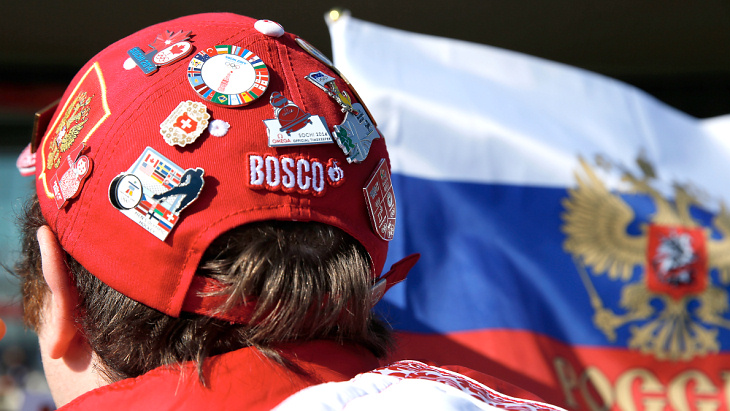 Болельщик сборной России в Сочи