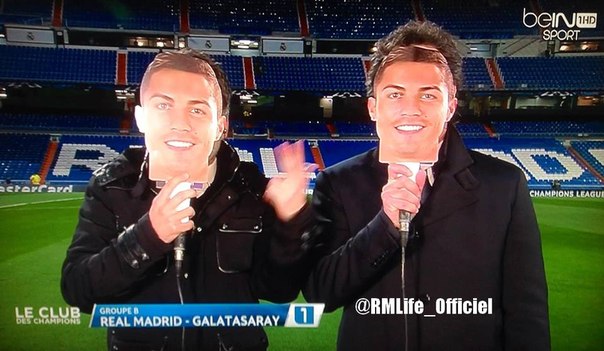 Журналисты канала BeInSport начали свой репортаж с «Сантьяго Бернабеу» в масках.