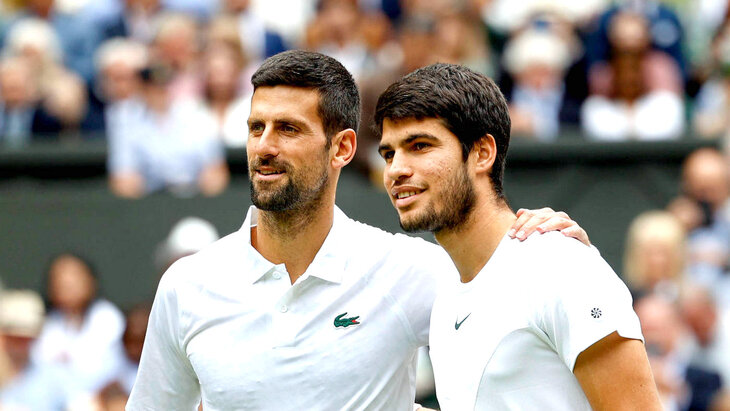 Новак Джокович и Карлос Алькарас перед финалом Уимблдона-2023