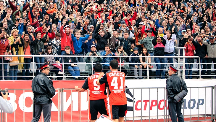 Фрагмент матча «Урал» — ЦСКА