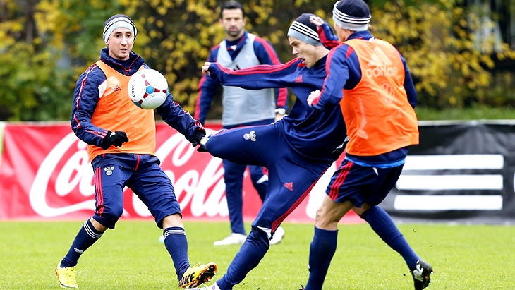 Тренировка сборной России