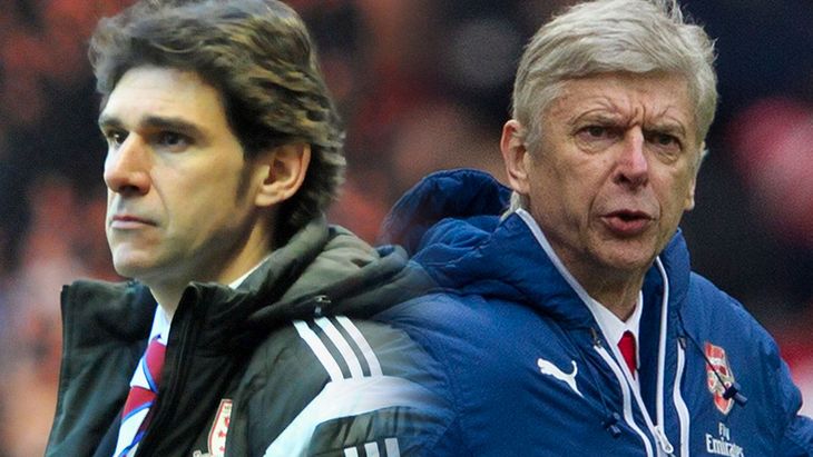 Айтор Каранка (слева) и Арсен Венгер готовятся к битве