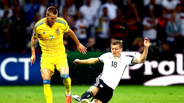 В первом туре сборная Украины проиграла Германии