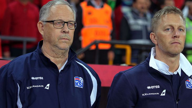 Лагербек (слева) и Халлгримссон на этот раз по разные стороны баррикад