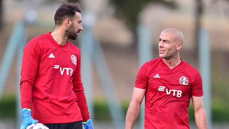 Джаба Канкава с партнером по команде