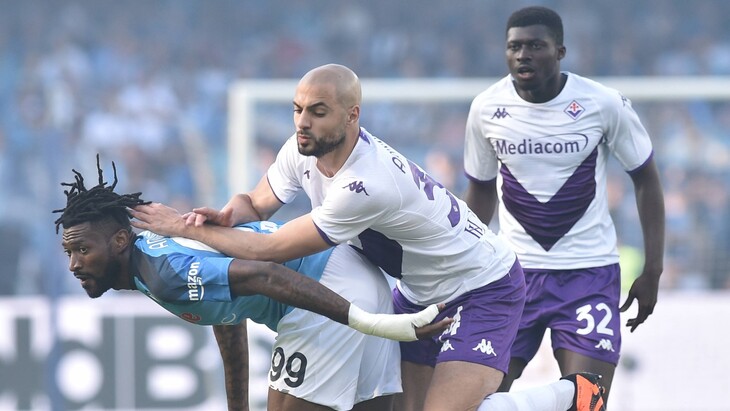 Фрагмент матча Серии А «Наполи» — «Фиорентина»