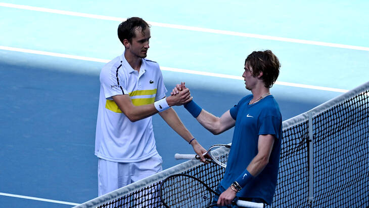 Даниил Медведев и Андрей Рублев